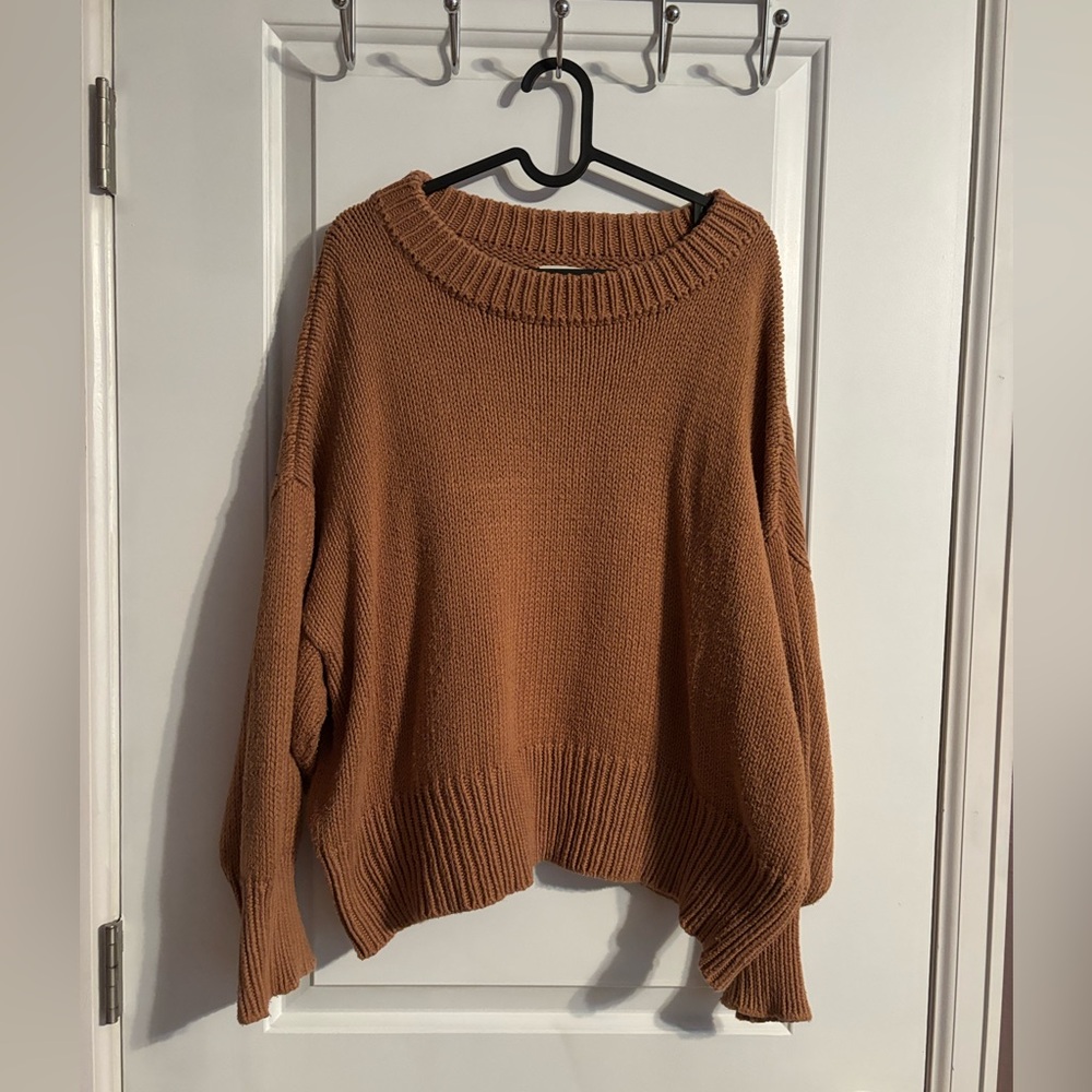 Mate the label - Organic Knit Crew Oversized fit M/L - Rust Color